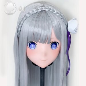 (AL23)Customize Character Crossdressing Female/Girl Resin Full/Half Head With Lock Anime Cosplay Japanese Animego Kigurumi Mask