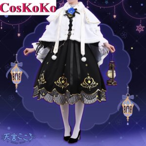 CosKoKo [Customized] Anime Vtuber Nijisanji Amamiya Kokoro Cosplay Costume Gorgrous Christmas Style Dress Role Play Clothing