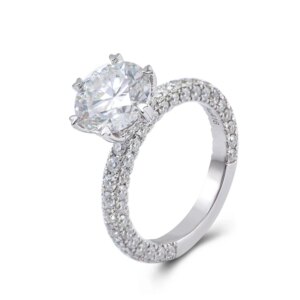 Provence 10K/14K/18K Moissanite Wedding Rings for Women 1.2 CT Round Cut D Color VVS1 Women’s Promise Rings With GRA Certificate