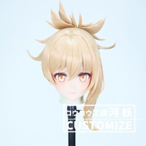 C-412-62 Customize Full Head Resin Cartoon Cosplay Japanese Character Anime Role Play Crossdress Kigurumi Mask With Back Shell