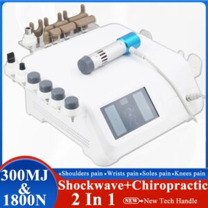 Shockwave Therapy Machine 300MJ For Erectile Dysfunction Pain Relief Chiropractic Adjust Tools Electric Correction Gun 2 IN 1