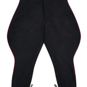 GUWJ-025 WWII German Fire Police Officer Black Wool Breeches With Pipe
