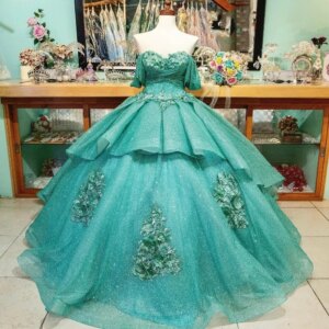 Mexico Luxury Ball Gown Quinceanera Dress Beaded Appliques Lace Birthday Party Gowns Sweet 16 15 Prom Vestido xv Robe De Ball