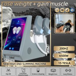 6500W 15 Tesla Muscle Stimulate Fat Removal Electromagnetic EMS BodySlimming Butt Build Sculpt Machine Weight Lose Salon