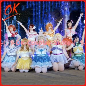 [Customized] Lovelive Sunshine Cosplay Dress Aqours  AQUARIUM Cosplay Costume Women Cute Party Suit Halloween Uniforms