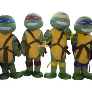 New Adult Hot Sale 4 pcs TurtlesCartoon Mascot Costume Plush Christmas Fancy Dress Halloween Mascot Costume