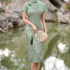 Retro High Quality Real Silk Cheongsam Qipao Women’s Clothing Dress Popular