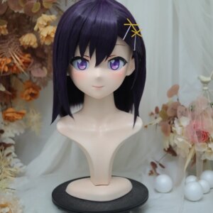 (NFD36–44)Customize Full Head With Lock Pretty Female/Girl Japanese Animego Character Kig Cosplay Kigurumi Mask Crossdress Doll