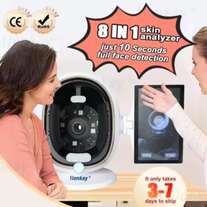 8 in 1 3D Skin Test Analyzer 3D Digital Facial Analysis Skin Analyzer Machine 21.5 Inches Screen Facial Scanner Equipment