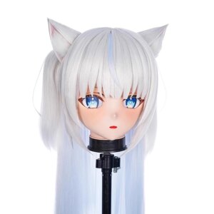 Customized Full Head Female/Girl Resin Kig Mask Anime figures Cosplay BJD Mask Japanese Anime Role Play Kigurumi Doll Mask