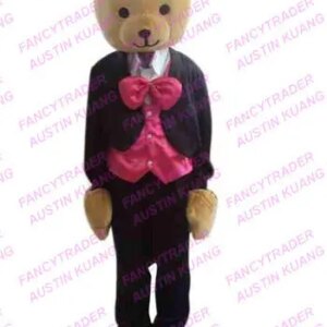 New Adult Hot Sale Foam Cute Wedding Dress Prince Bear Mascot Costume Plush Christmas Fancy Dress Halloween Mascot Costume