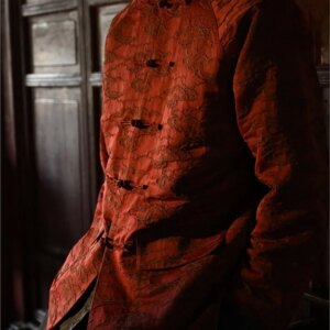 New Chinese light luxury gauze to make old jacquard men’s coat