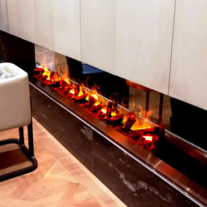 3D Embedded Atomized Fireplace RGB Bar Villa Simulation Charcoal Color Flame Electronic Fireplace YX910TB