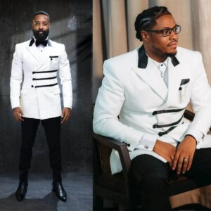CustomizedWhite Suits For Men Wedding Slim Fit Peaked Lapel Jacket Pants 2 Pieces Tailor Made Luxury Homecoming Business Tuxedos