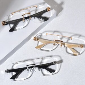 2025 Manual Natural Buffalo Horn Glasses Frame Double Bridge Men Women Can Be Matched with Myopia Anti-blue Prescription Glasses