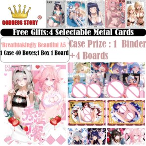 A5 Board Doujin Toys: Anime Goddess Story Cards – Albedo Nezuko Rem Nami Zero 2 – Beautiful Illustrations for Anime Collectibles