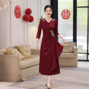 Yourqipao New Improved Chinese Style Cheongsam Evening Dress Mother Of The Bride Prom Gowns For Women 2024
