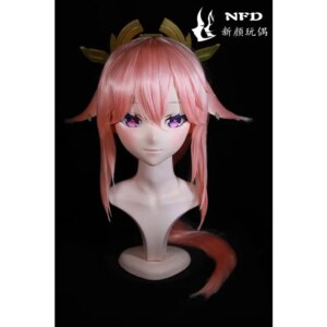 Kigurumi Hara, Yae Miko Kigurumi mask full headband lock cosplay headshell props costume anime tour