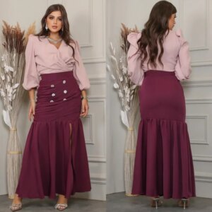 High Quality Sparkle Exquisite Jersey Draped Pleat Button Wedding Party A-line V-Neck Bespoke Occasion Gown Midi Customization