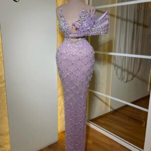 Charming Heavy Beaded Crystals Prom Dresses Arabic Evening Gowns Women Customized Robes Soirées 2025 One Shoulder Prom Dresses