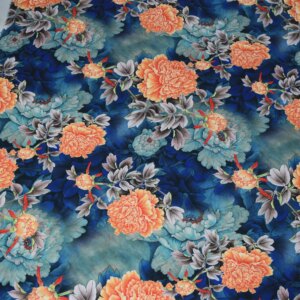 High Quality Printed Real Silk Dress Cheongsam Cloth Fabric Women’s Clothing