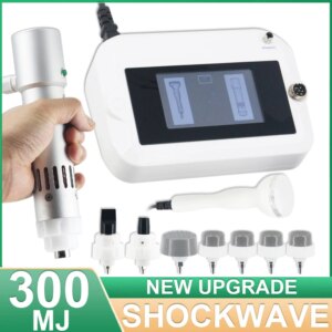 300MJ New Shockwave Therapy Machine Sports Injury Massage Body ED Treatment Shock Wave Equipment Ultrasound Device 2 IN 1