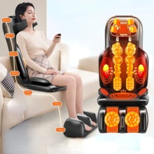Cervical Spine Waist Back Massager, Automatic Multi-functional Electric Massage Mat, Kneading Massage Chair Full Body Massagers