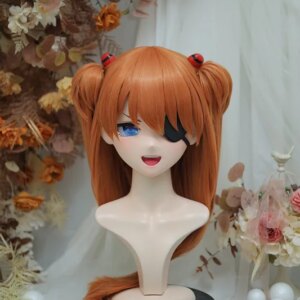 Kigurumi Asuka Kigurumi mask full headband lock cosplay headshell props costume anime game