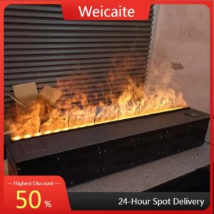 New 1500Mm Color Analog Flame Embedded Furnace, Intelligent LED Water Vapor Electric Fireplace Living Room Decorative Chimney