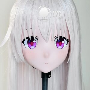 Customize Character Female/Girl Resin Kig Full Head With Lock Anime Cosplay Japanese Anime Kigurumi Mask