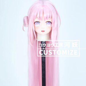 C-10155 Customize Full Head Resin Cartoon Cosplay Japanese Character Anime Role Play Crossdress Kigurumi Mask With Back Shell