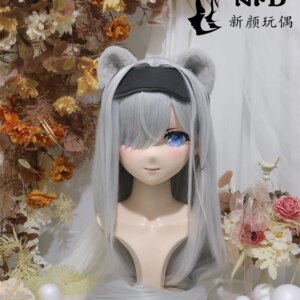 (NFD42-10)Customize Full Head With Lock Crossdress Doll Female/Girl Japanese Anime Cartoon Character Kig Cosplay Kigurumi Mask