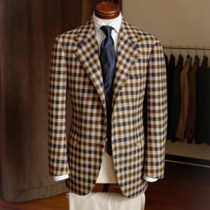 Plaid Mens Suits Two-Piece Suit Vintage Business Coat Customized Wedding Tuxedos Party Formal Occasion Groom Plus Size Groomsman