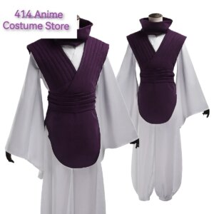 Jujutsu JJK Manga Anime Choso Cosplay Costume Purple Vest Neck Gaiter Belt White Elastic Pants Top Gift