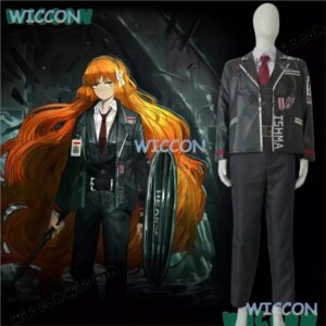 Passabus Cosplay Costume Pu Leather Suit Game Limbus Company Ishmael Top Pants Women Men Halloween Carnival Party Roleplay