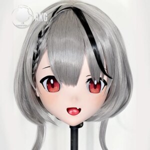 (AL29)Customize Character Crossdressing Female/Girl Resin Full/Half Head With Lock Anime Cosplay Japanese Animego Kigurumi Mask