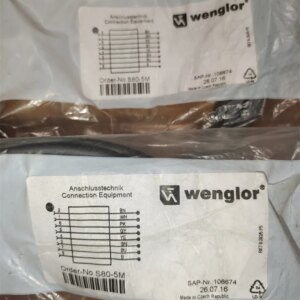 2025.4Wigler Wenglor Cable, 106674, S80-5M Brand New Original Import, 8 Cores 5 Meters Czech Republic