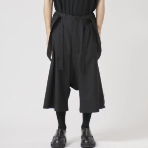 YOJI OOAK OVERALLS overalls Japanese style artistic black loose cropped pants plus size Haren pants for men and women