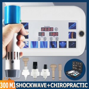 300MJ Professional Shockwave Therapy Machine For ED Treatment Relief Neck Pain 1800N Chiropractic Gun 2 IN 1 Massager 2025 New