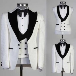 Wedding Mens Tuxedos Floral Pattern Party Birthday Groom Wear Customized Cosplay Outfits 3 Pieces