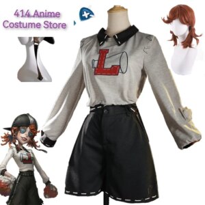 Anime Game Identity ⅤLily Barriere Cheerleader Cosplay Costume Survivors Wig Hat Gymnastic Dress Woman Kawaii Carnival Suit