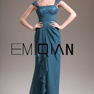 Elegant Beaded Lace Chiffon Long Evening Dress Sleeveless A Line Chic Party Dress