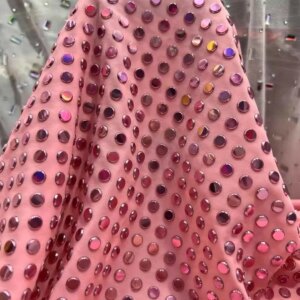 Nigerian African Lace Fabric 2025 High Quality Hamdmade Stones Bridal Lace Fabric Luxury Big Stones Embroidery For Wedding