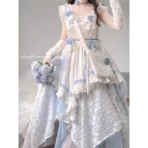 Blue Wandering Lolita Skirt Lolita JSK Dress Heavy Industry