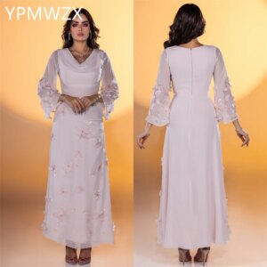 Customized Evening Dress Formal Party Occasion Women YPMWZX V-neck Column Floor Length Skirts Bespoke Dresses Prom Gown