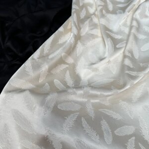 New Rayon Feather Jacquard Fabric Spring and Autumn National Style Shirt Dress Cheongsam Hanfu