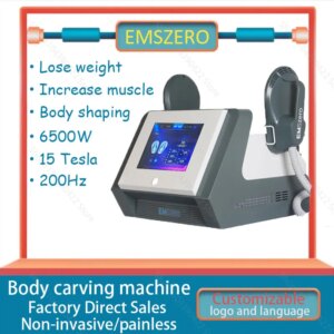 Professional EMSZERO muscle stimulation, fat removal, slimming and shaping machine 6500W 200Hz RF electromagnetic EMS machine