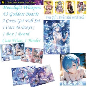 Moonlight Whispers New Goddess Story Cards A5 2 Cases Get Full Set Anime Goddess Character Albedo Nezuko Rem Nami Power Zero 2