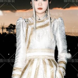 Jacquard Mongolian Grassland Dance Costume Travel Photography Costumes