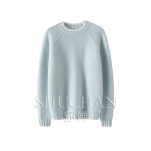 100% Pure Cashmere Women’s Crew Neck Pure Cashmere Sweater Loose Autumn and Winter Warm Pullover